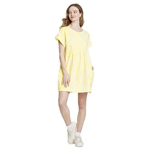 Cropped Peplum T-Shirt — crewneck tie-dye knit babydoll mini dres