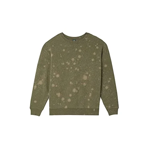 Oversized Colorblock Sweatshirt — green tie-dye