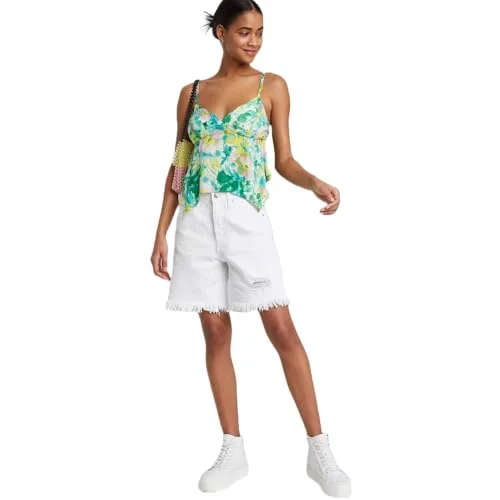 High-Rise Corduroy Mini Skirt — wide leg bermuda jean shorts (as1
