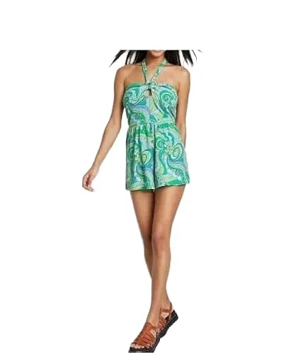 Towel Terry Romper — (blue swirl